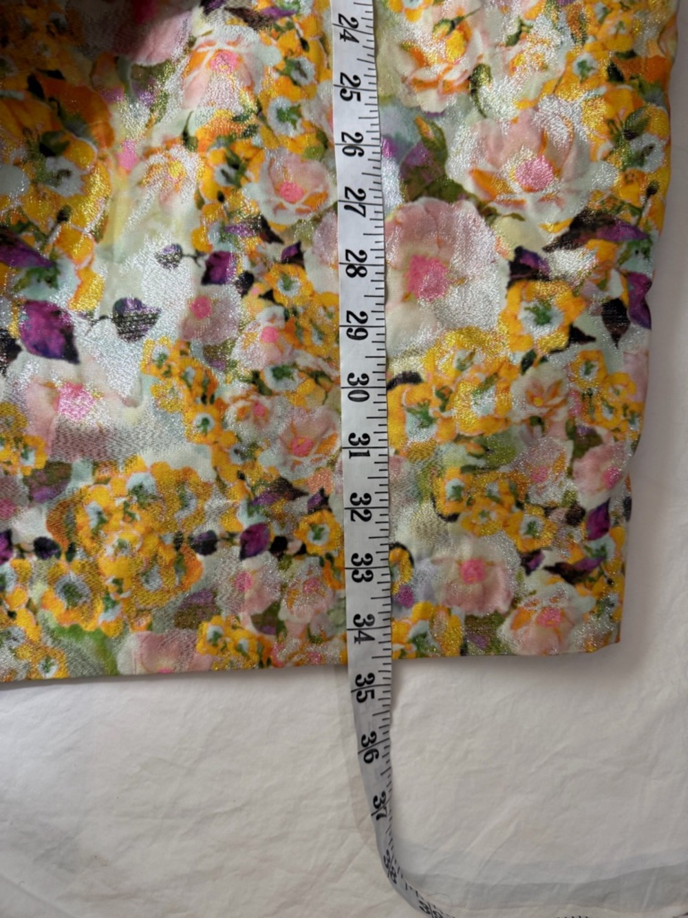 LEIFSDOTTIR ANTHROPOLOGIE‎ Aurelian Brocade Dress Metallic Floral 2 - Picture 11 of 14